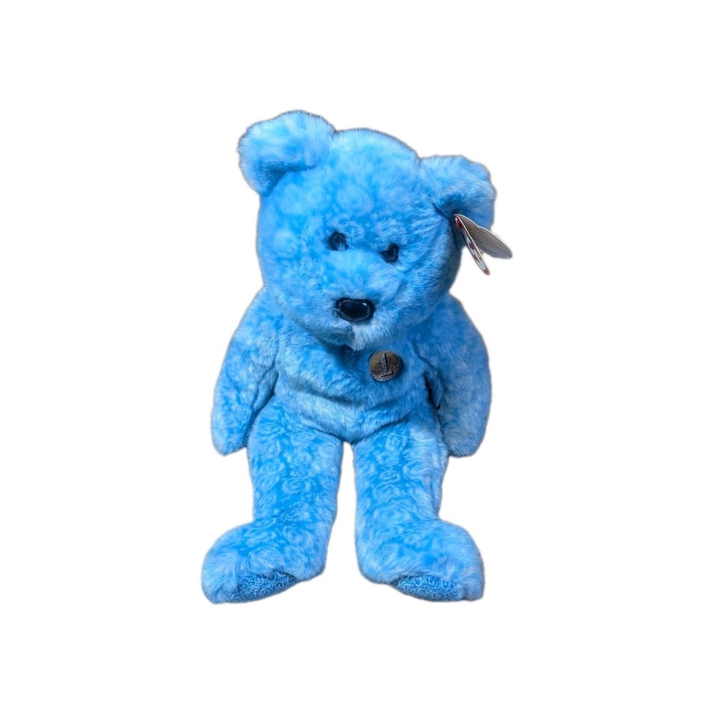 Ty Beanie Baby Classy the Bear  DOB April 30, 2001 MWMT Blue Teddy